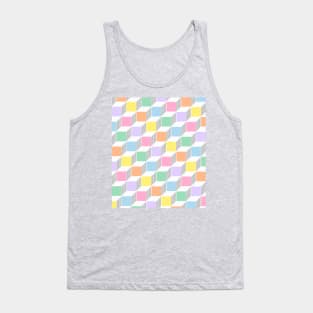 Pastel Colours, Cube, Geometric Tank Top